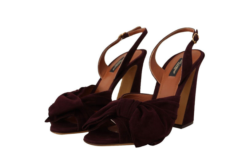 Dolce & Gabbana Purple Suede Dark Ankle Strap Sandals Shoes Glam Steals