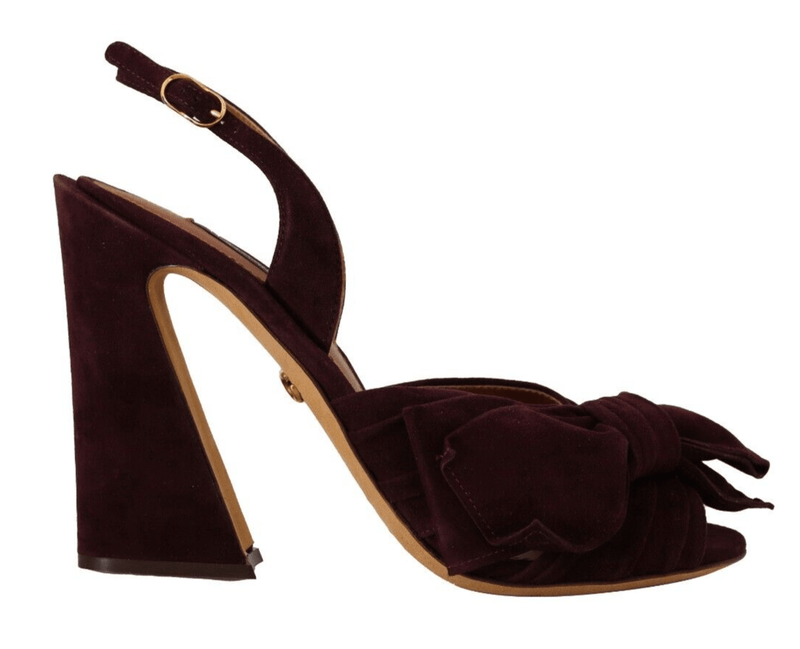Dolce & Gabbana Purple Suede Dark Ankle Strap Sandals Shoes Glam Steals