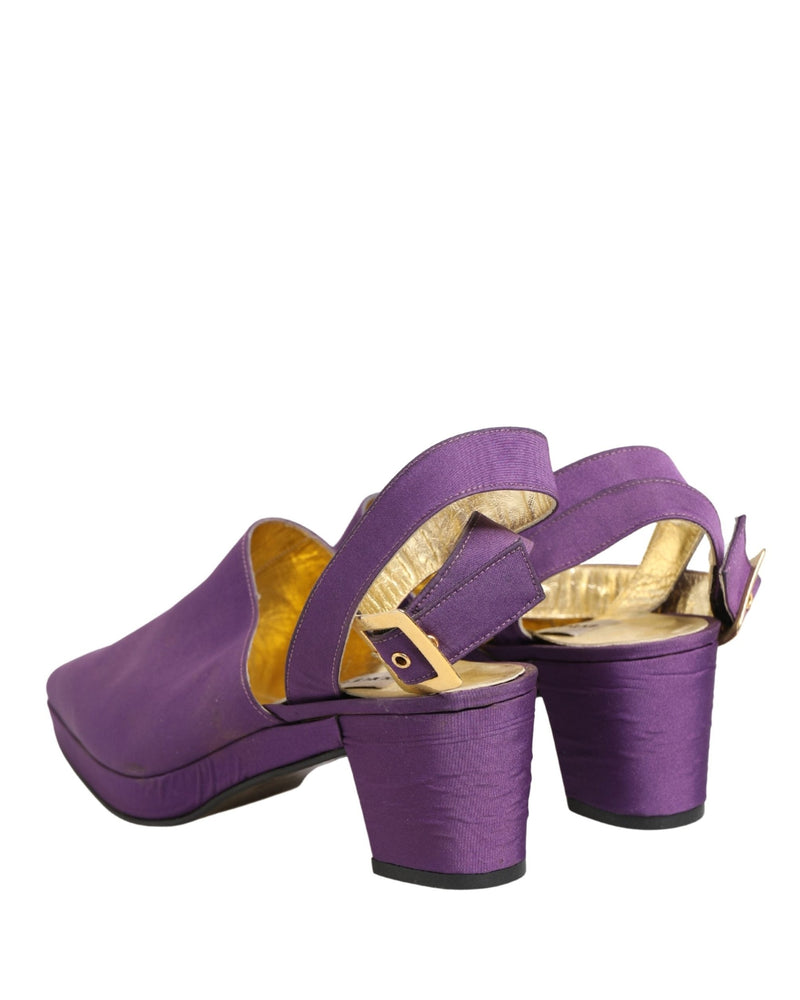 Dolce & Gabbana Purple Suede Sandals Shoes Glam Steals