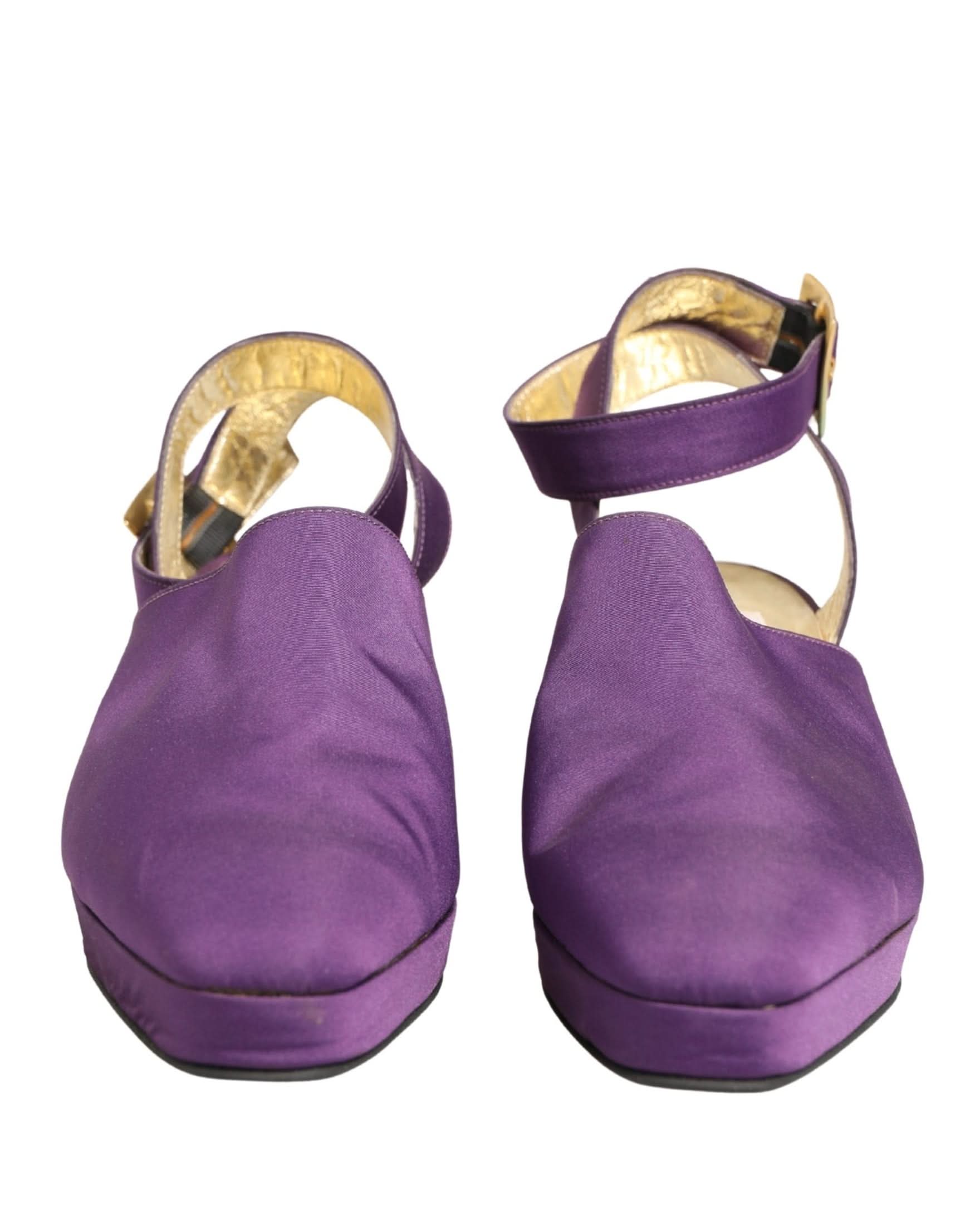 Dolce & Gabbana Purple Suede Sandals Shoes Glam Steals