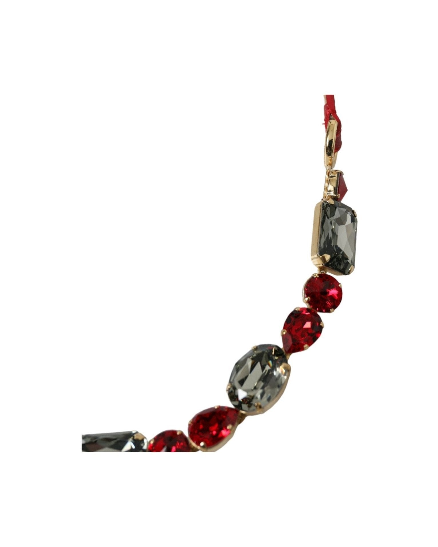 Dolce & Gabbana Radiant Crystal Buckle Waist Red Belt Glam Steals