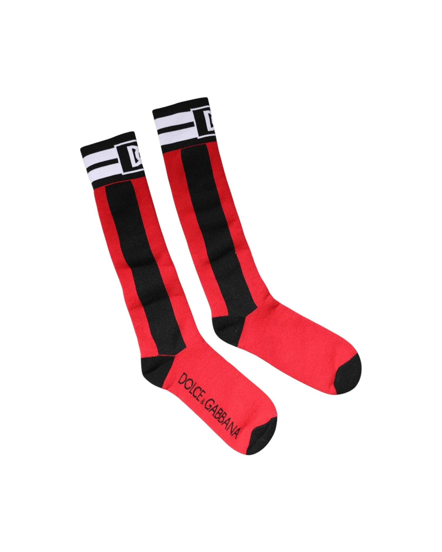 Dolce & Gabbana Red Cotton Stretch Printed Socks Glam Steals