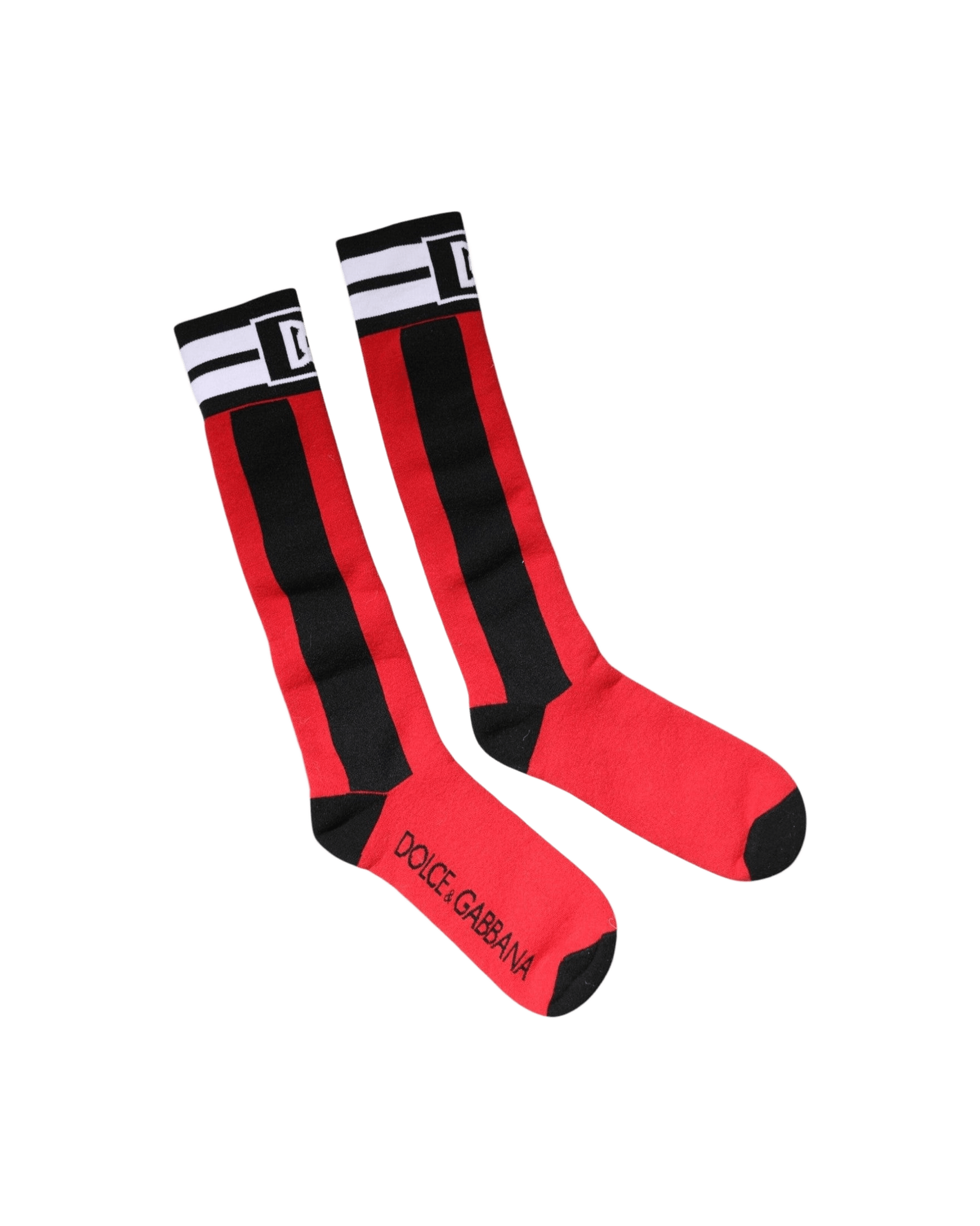 Dolce & Gabbana Red Cotton Stretch Printed Socks Glam Steals
