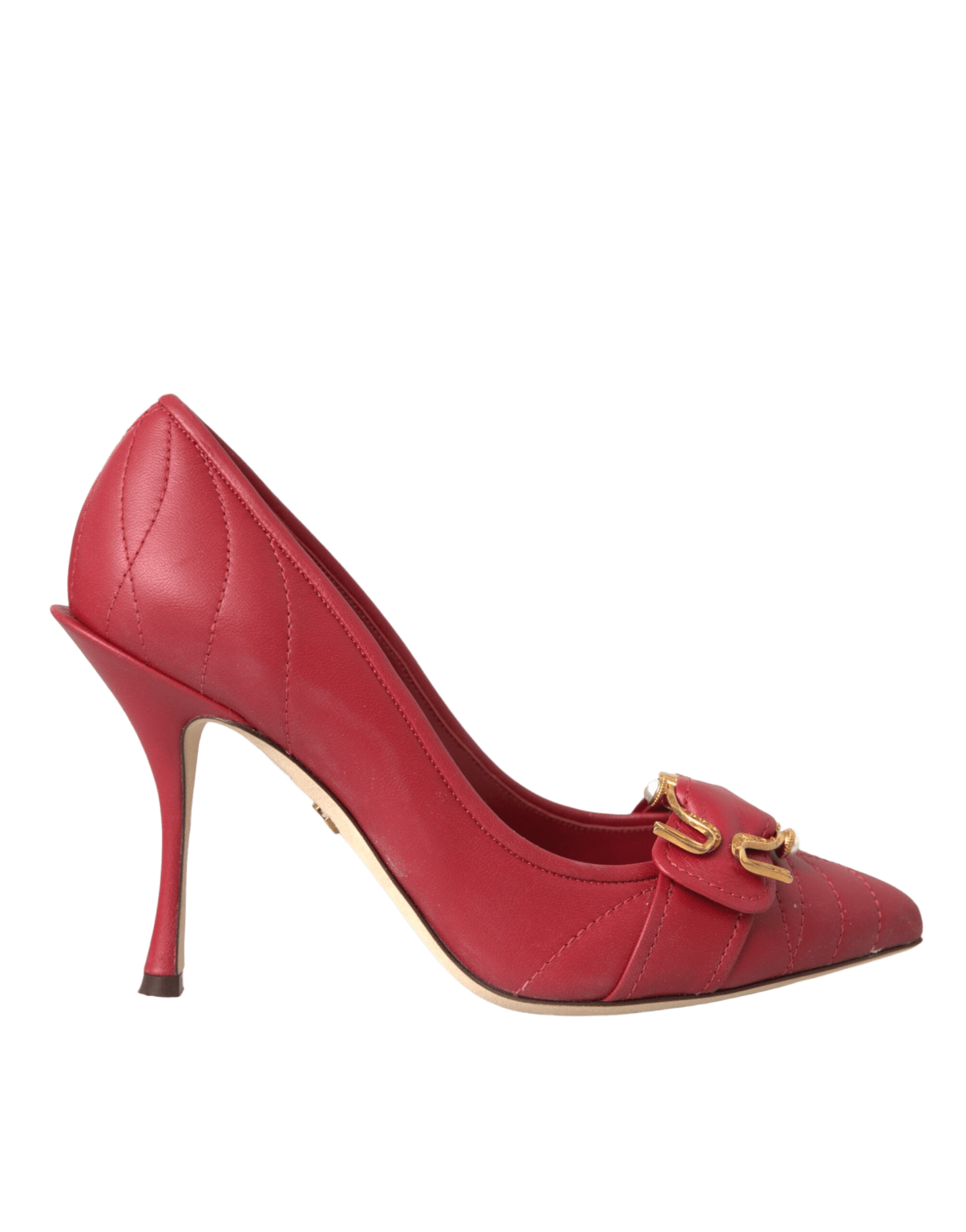 Dolce & Gabbana Red Devotion Leather Heels Pumps Shoes Glam Steals