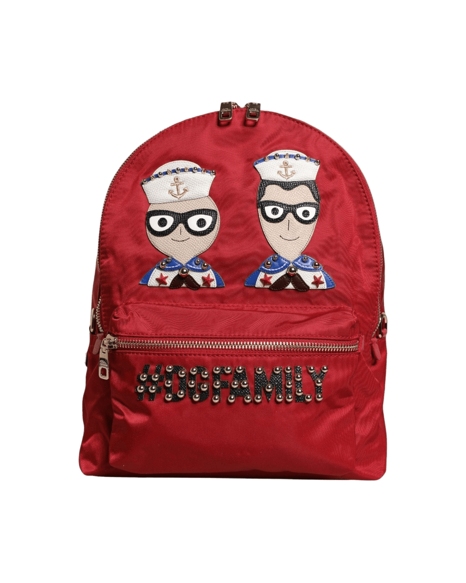 Dolce & Gabbana Red #Dgfamily Vulcano Embellishment Backpack Bag