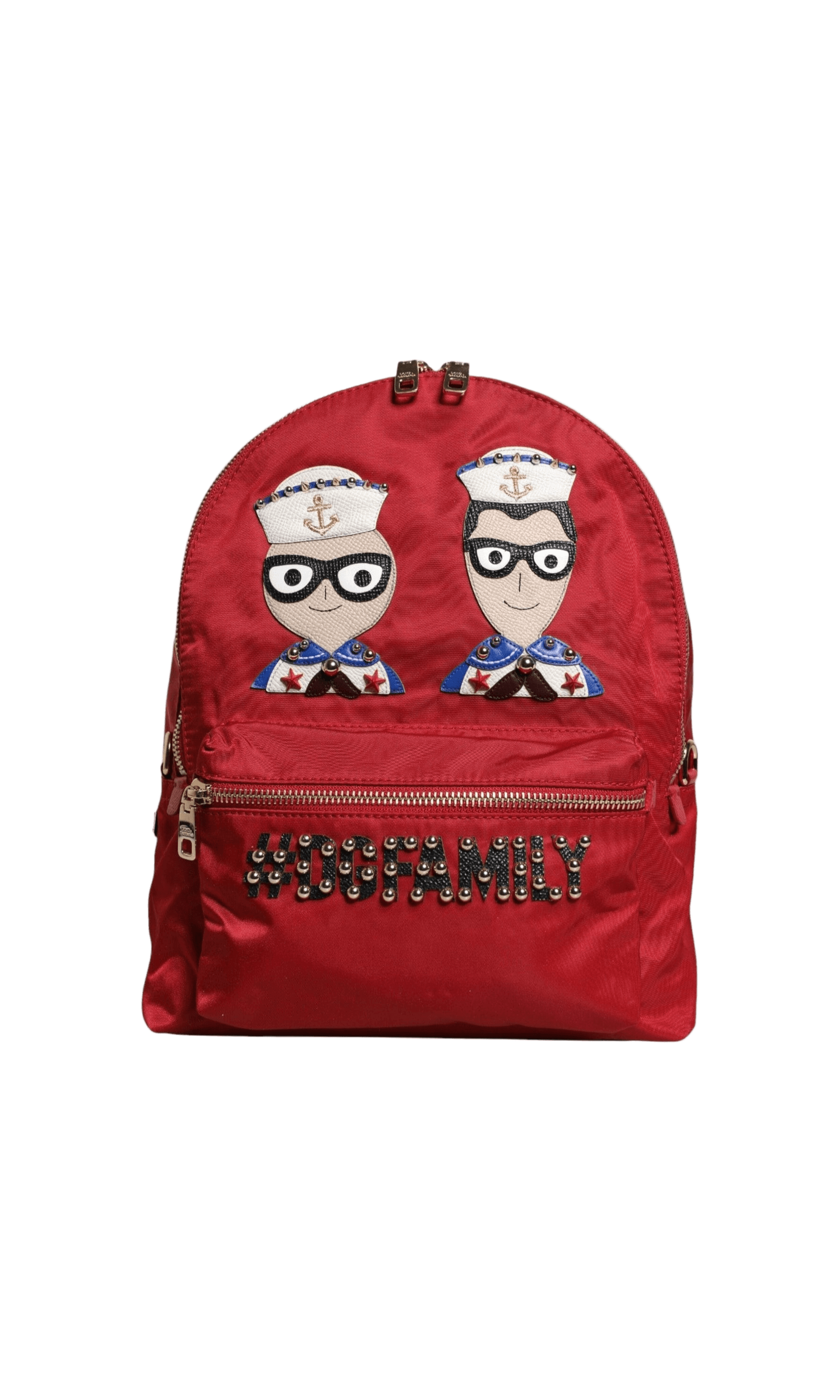 Dolce & Gabbana Red #Dgfamily Vulcano Embellishment Backpack Bag Glam Steals