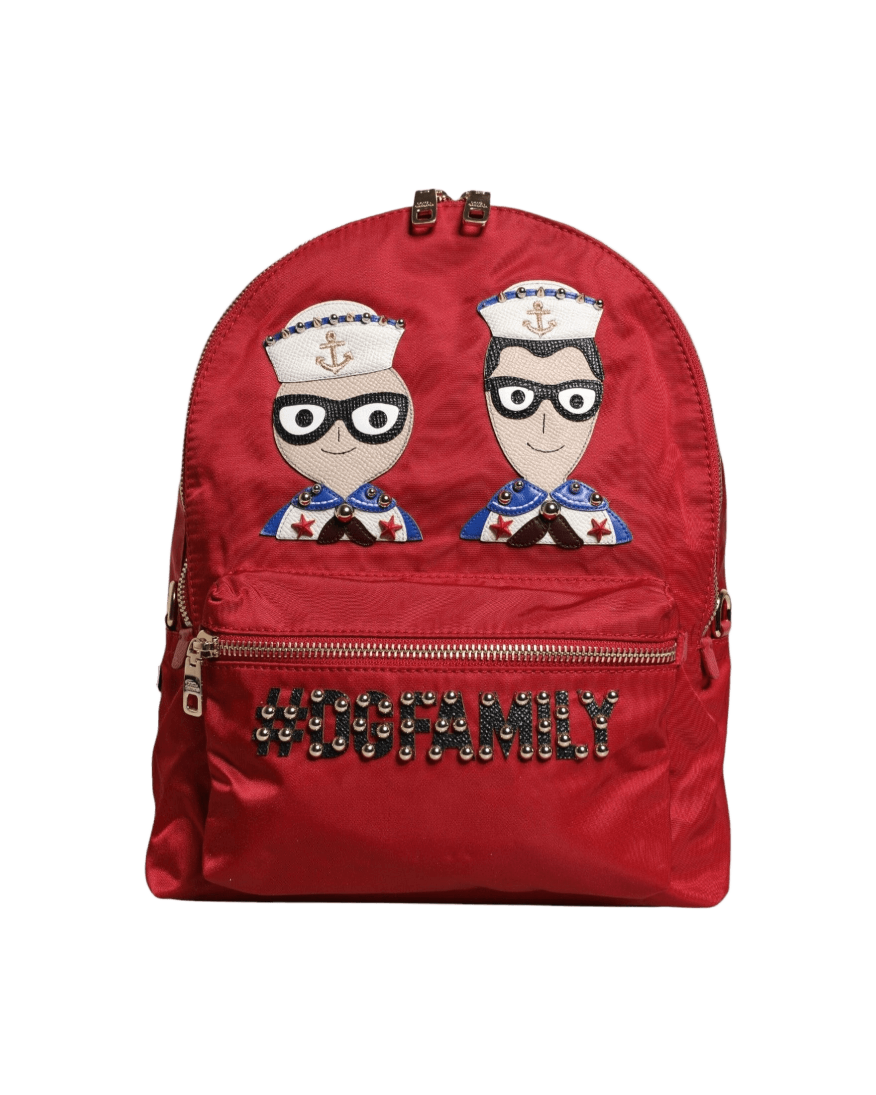 Dolce & Gabbana Red #Dgfamily Vulcano Embellishment Backpack Bag Glam Steals