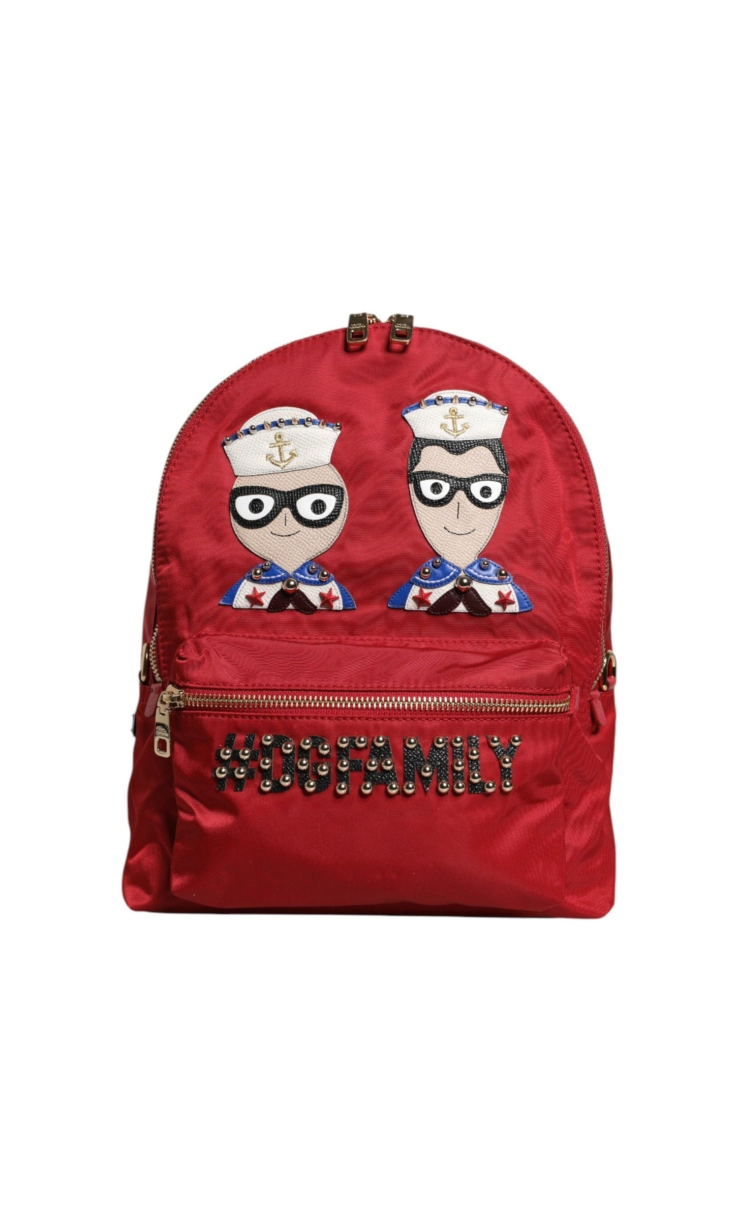 Dolce & Gabbana Red #Dgfamily Vulcano Embellishment Backpack Bag Glam Steals