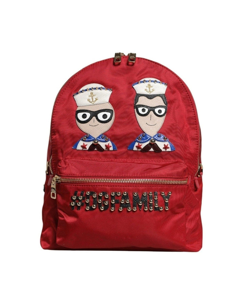 Dolce & Gabbana Red #Dgfamily Vulcano Embellishment Backpack Bag Glam Steals