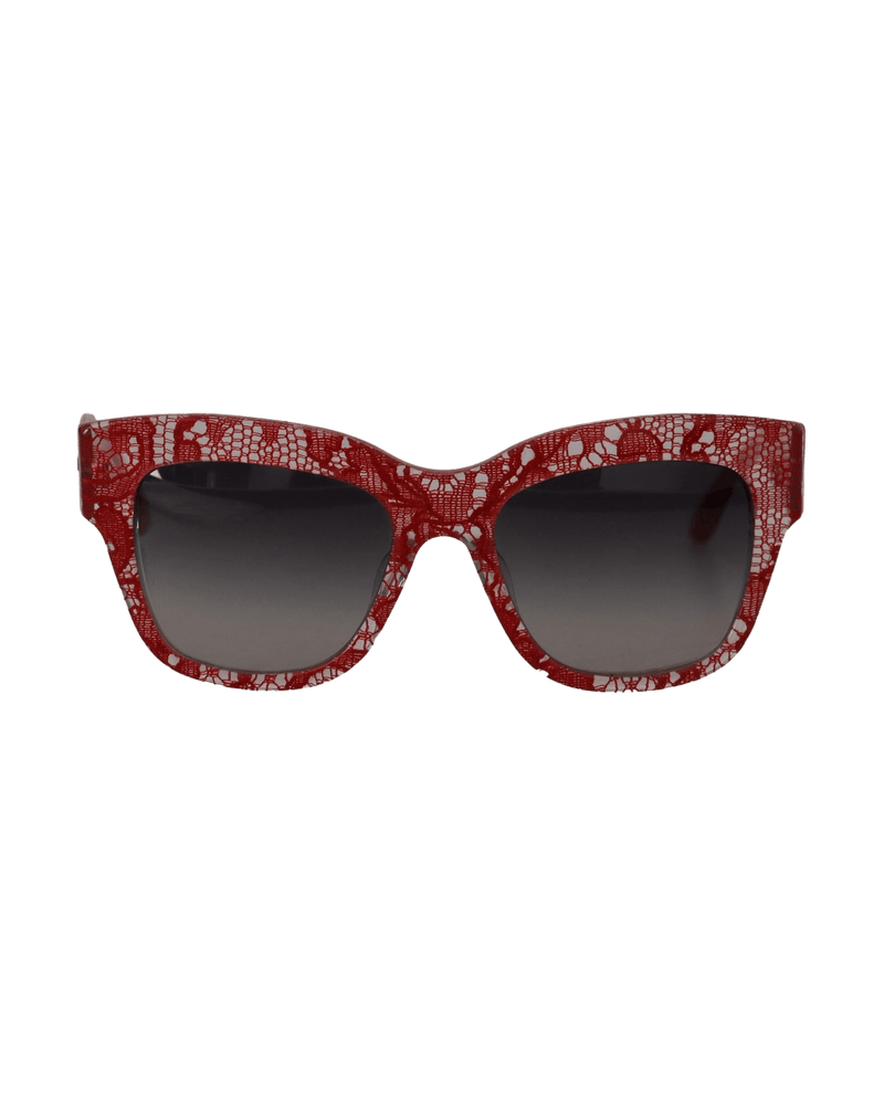 Dolce & Red Gabbana Lace And Acetate Rectangle Shades Dg4231f Sunglasses Glam Steals