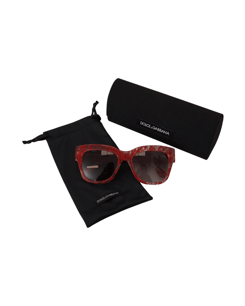Dolce & Red Gabbana Lace And Acetate Rectangle Shades Dg4231f Sunglasses Glam Steals