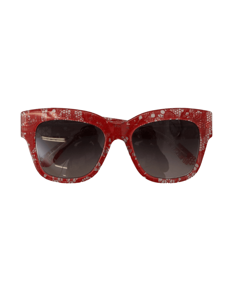 Dolce & Red Gabbana Lace And Acetate Rectangle Shades Dg4231f Sunglasses Glam Steals