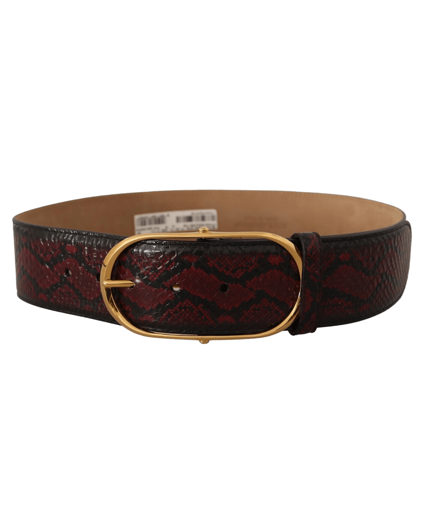 Dolce & Red Gabbana Leather Exotic Oval Buckle Belt Glam Steals
