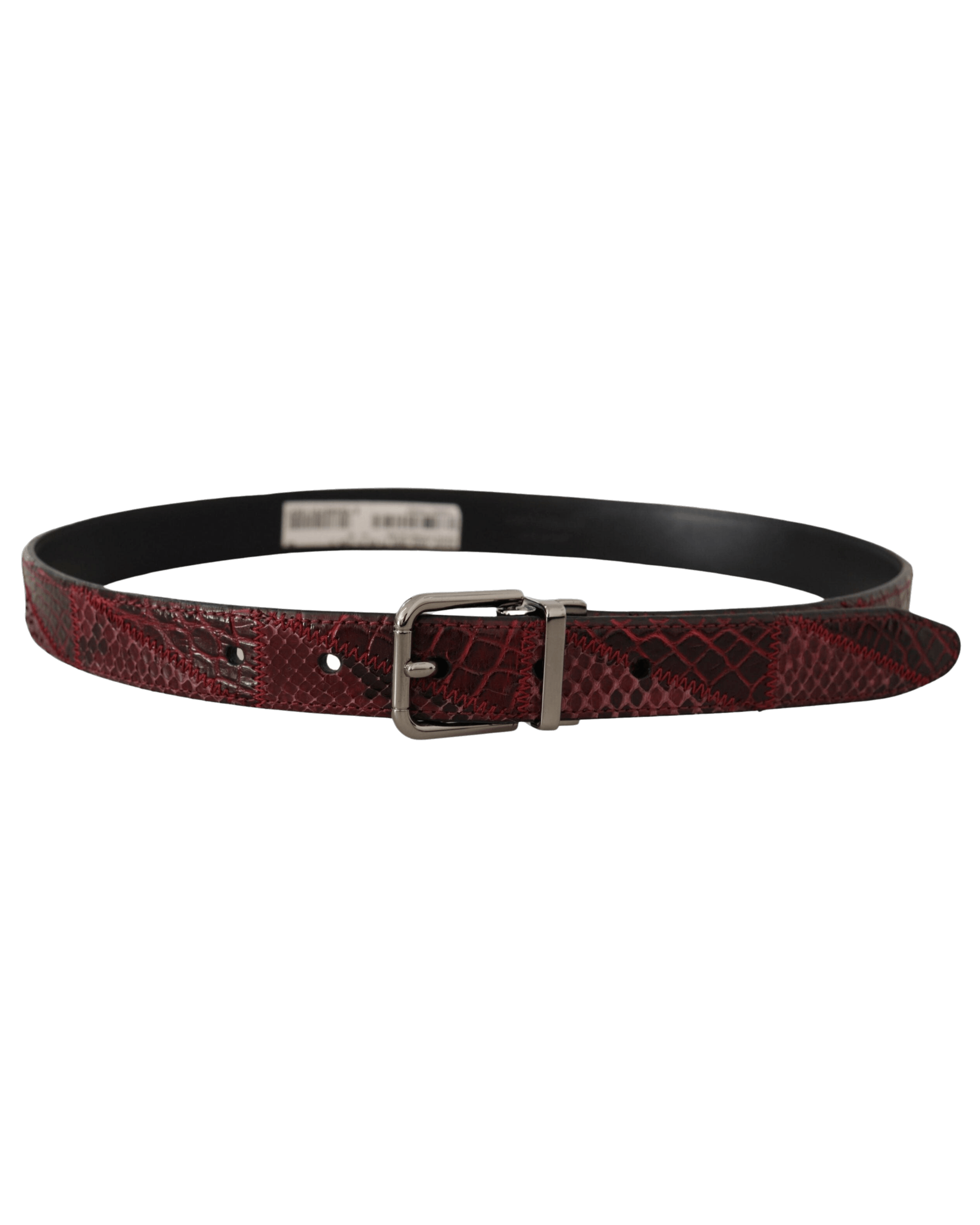 Dolce & Red Gabbana Leather Exotic Metal Logo Buckle Belt Glam Steals