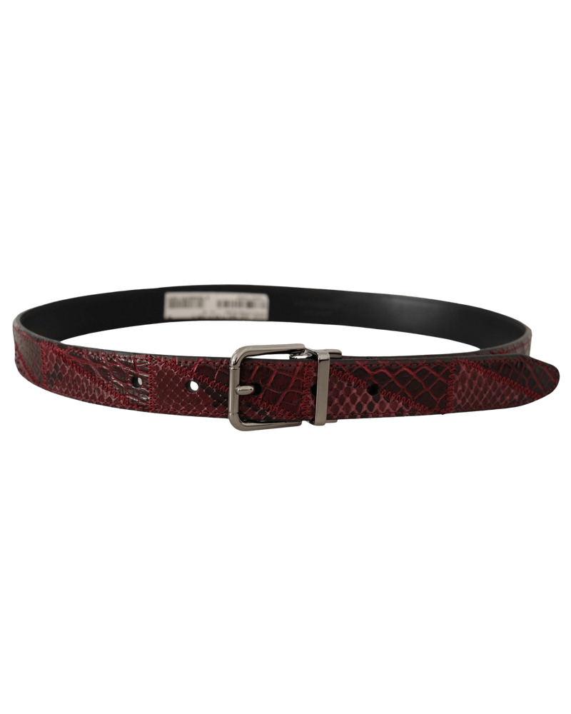 Dolce & Red Gabbana Leather Exotic Metal Logo Buckle Belt Glam Steals