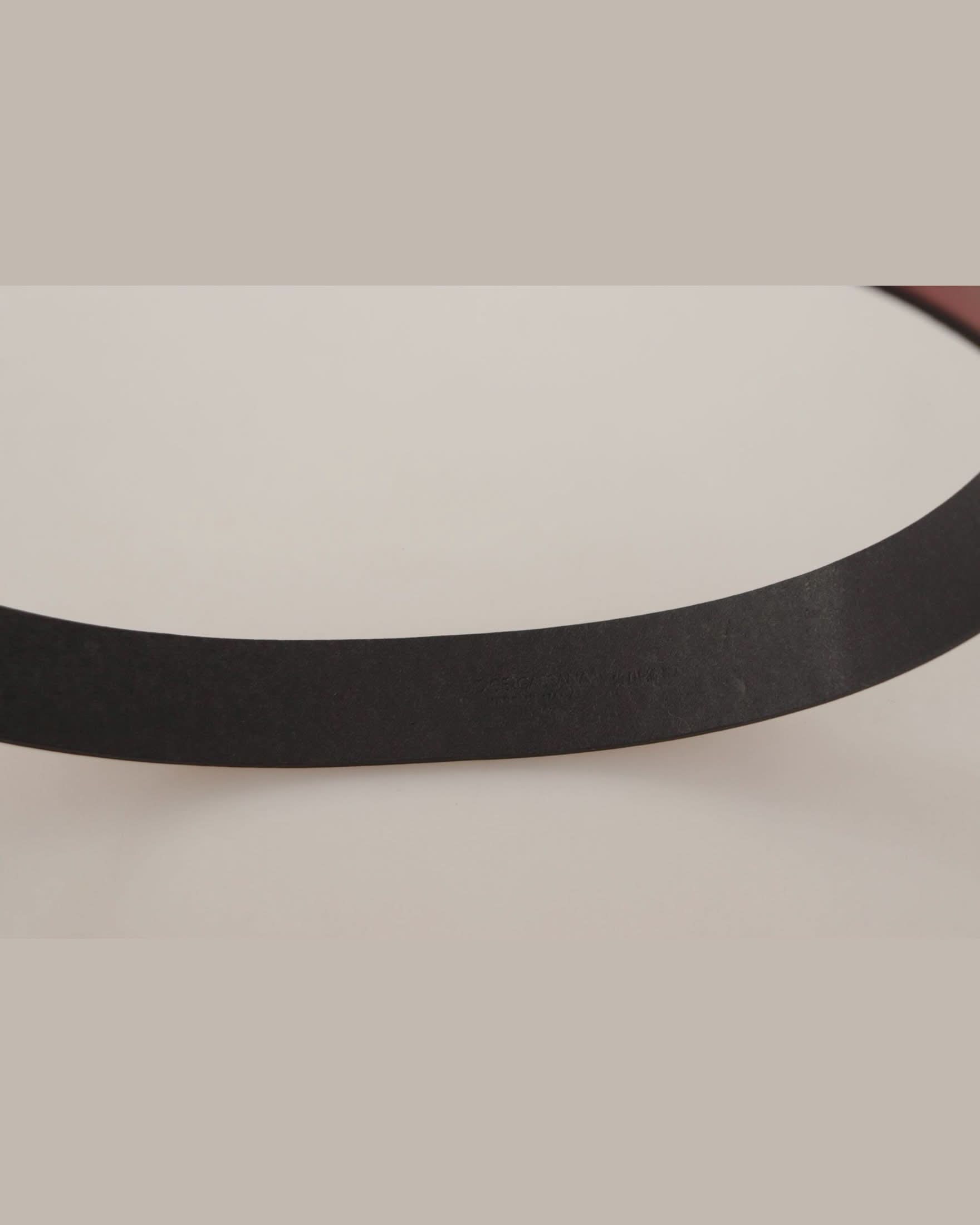 Dolce & Gabbana Red Leather Gold Logo Engraved Metal Buckle Belt Belts