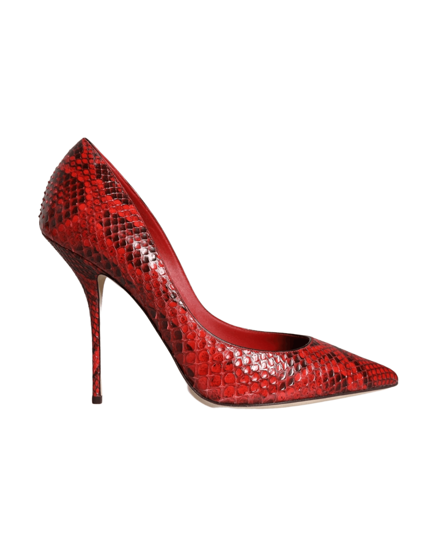Dolce & Gabbana Red Leather Stiletto High Heels Pumps Shoes Glam Steals