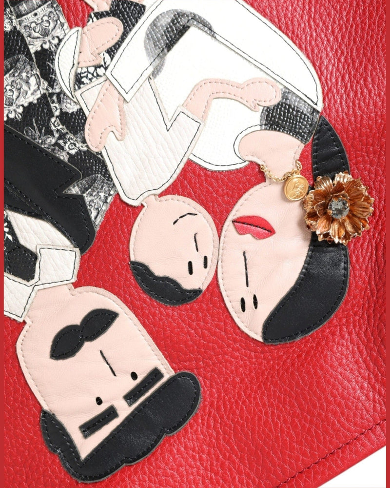 Dolce & Gabbana Leather #Dgfamily Patch Shopping Tote Red Bag Glam Steals