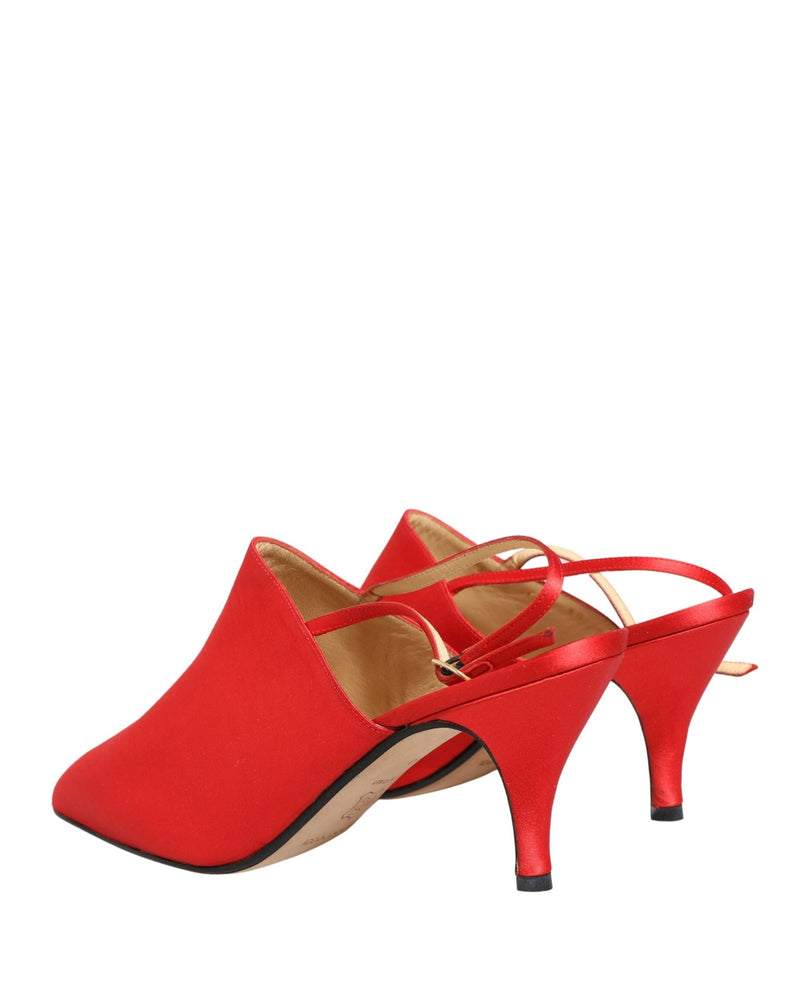 Dolce & Gabbana Red Suede Heel Slingback Shoes Glam Steals