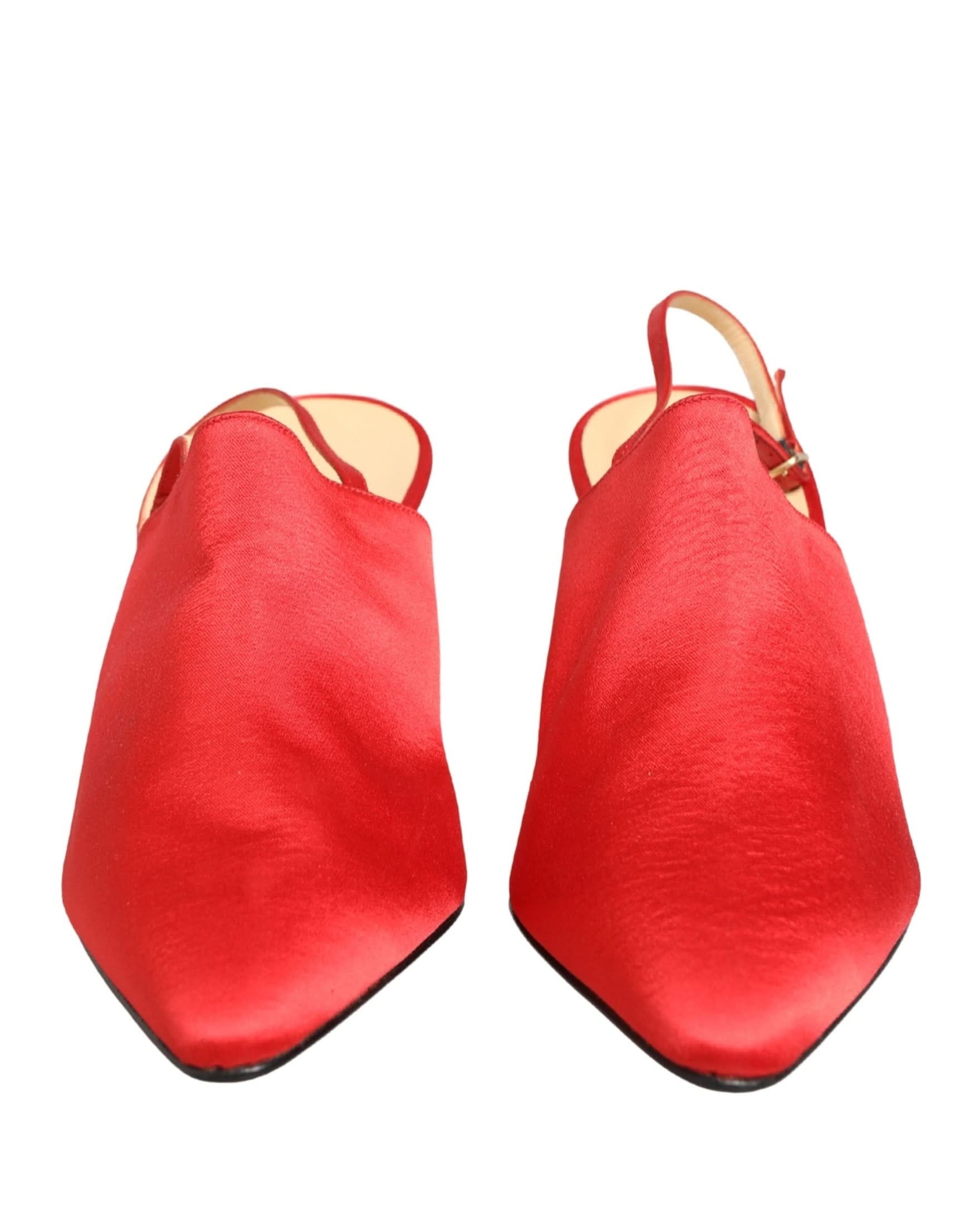Dolce & Gabbana Red Suede Heel Slingback Shoes Glam Steals