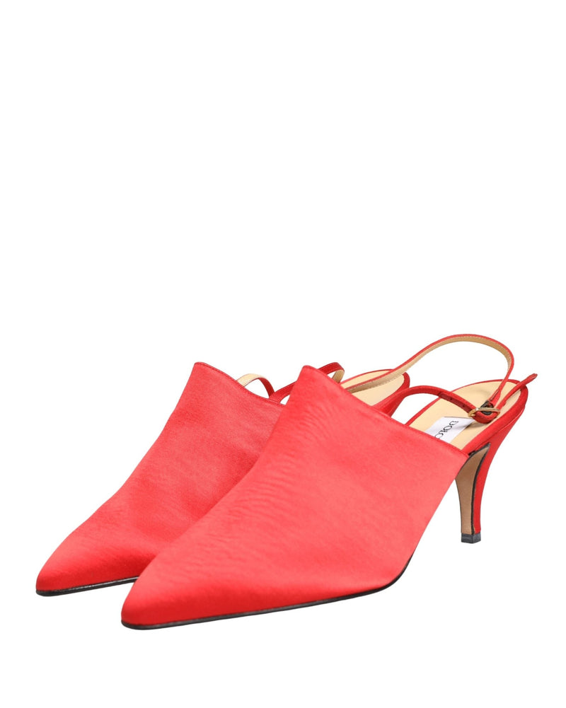 Dolce & Gabbana Red Suede Heel Slingback Shoes Glam Steals