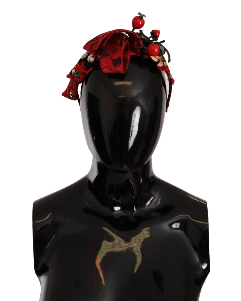 Dolce & Red Gabbana Tiara Berry Fruit Crystal Bow Hair Diadem Headband Glam Steals