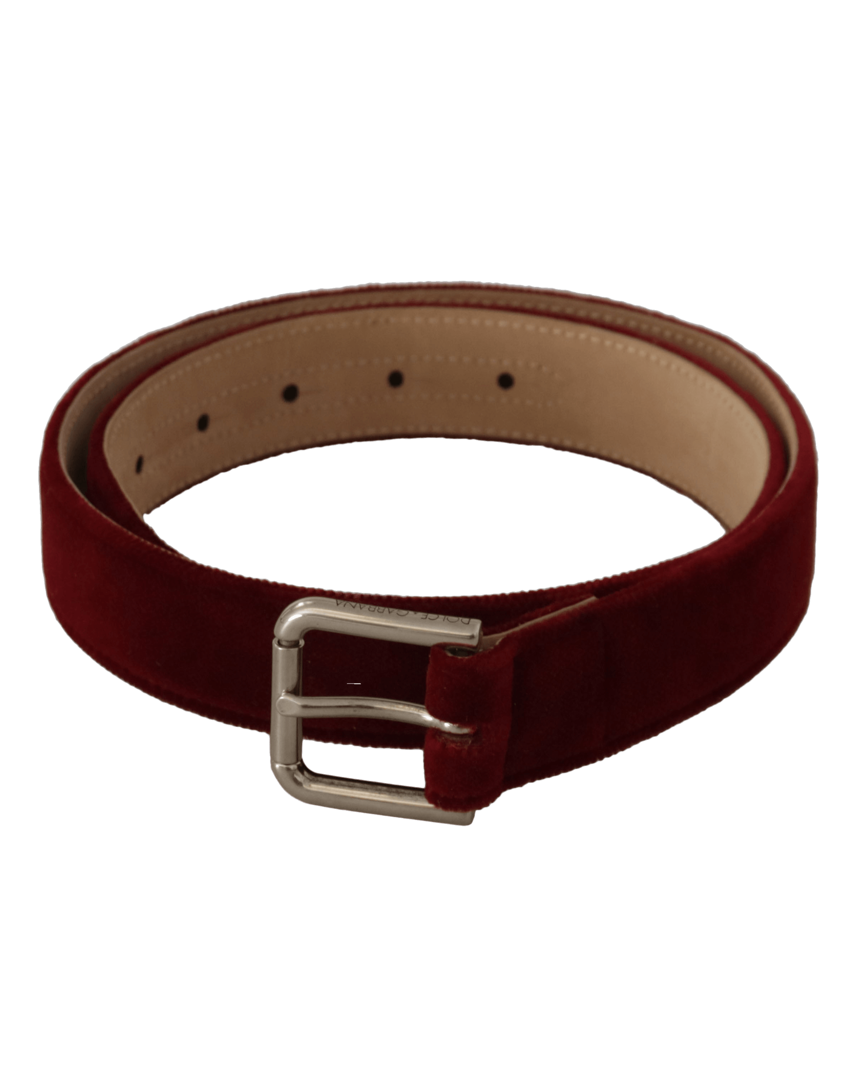 Dolce & Red Gabbana Velvet Logo Engraved Metal Buckle Belt Glam Steals