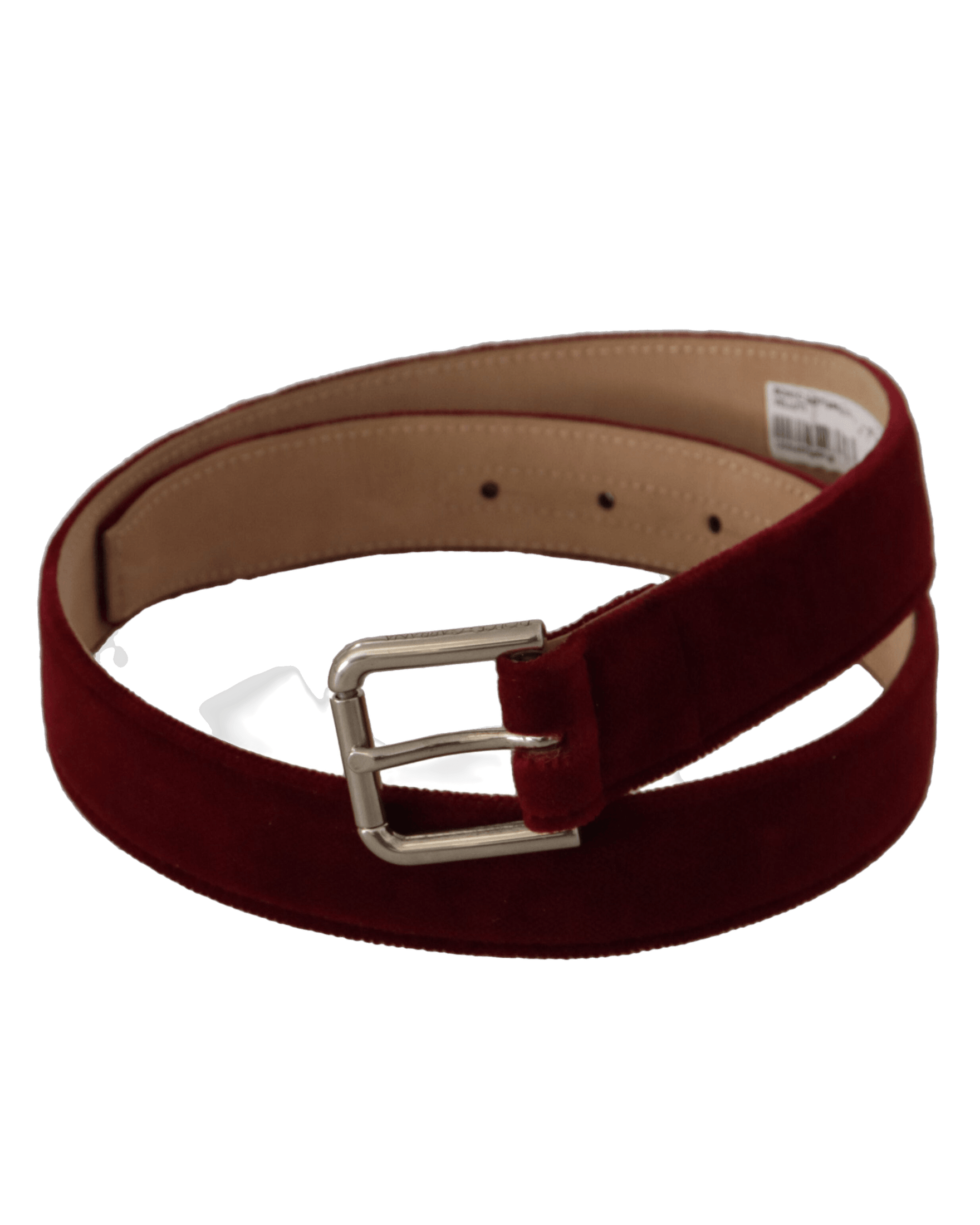 Dolce & Red Gabbana Velvet Logo Engraved Metal Buckle Belt Glam Steals
