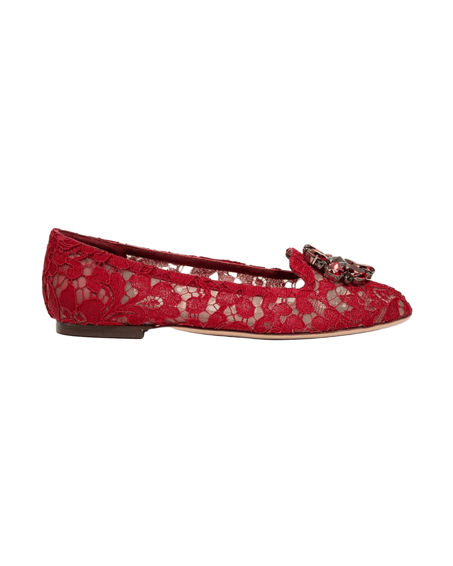 Dolce & Gabbana Red Viscose Flat Shoe Glam Steals