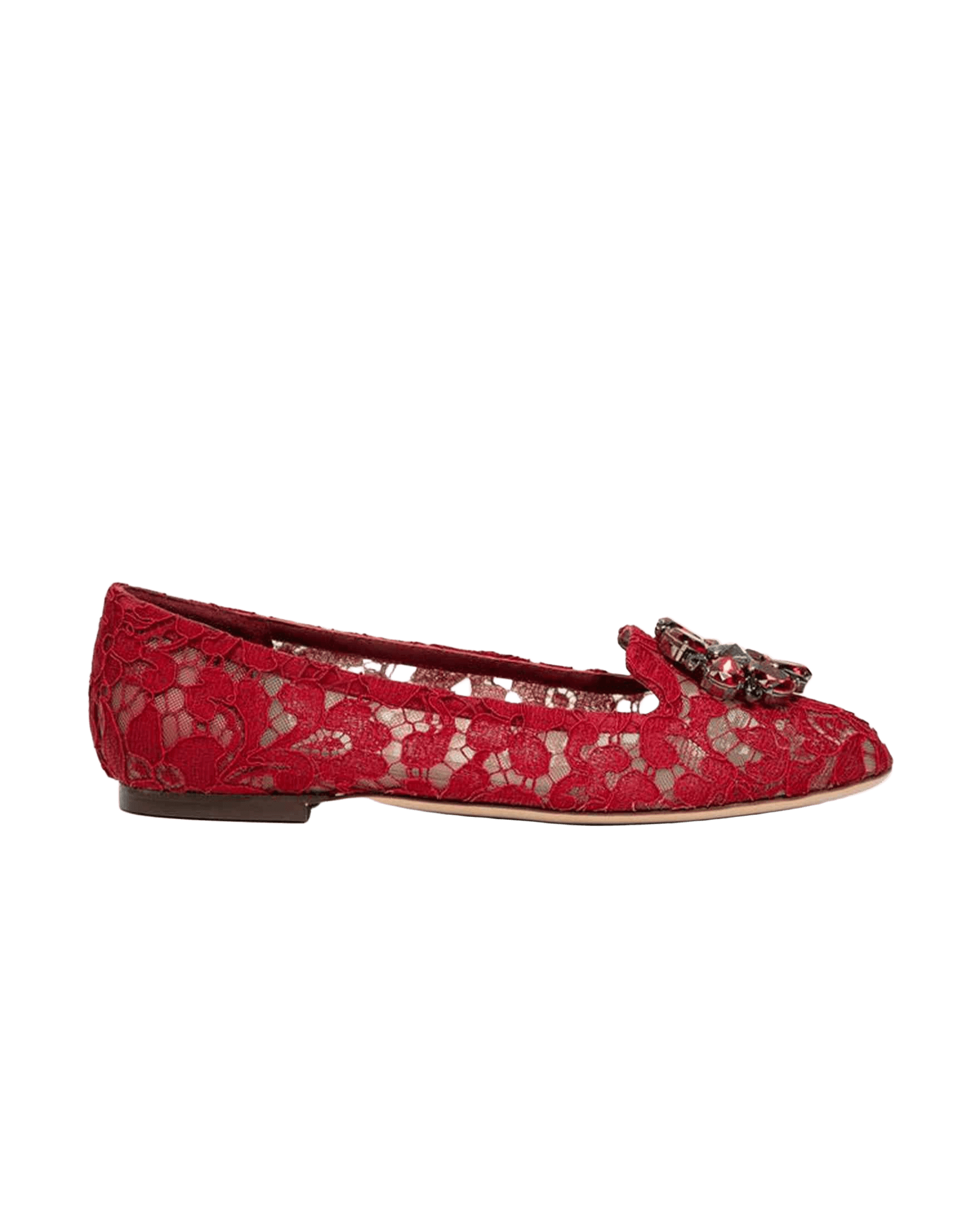 Dolce & Gabbana Red Viscose Flat Shoe Glam Steals