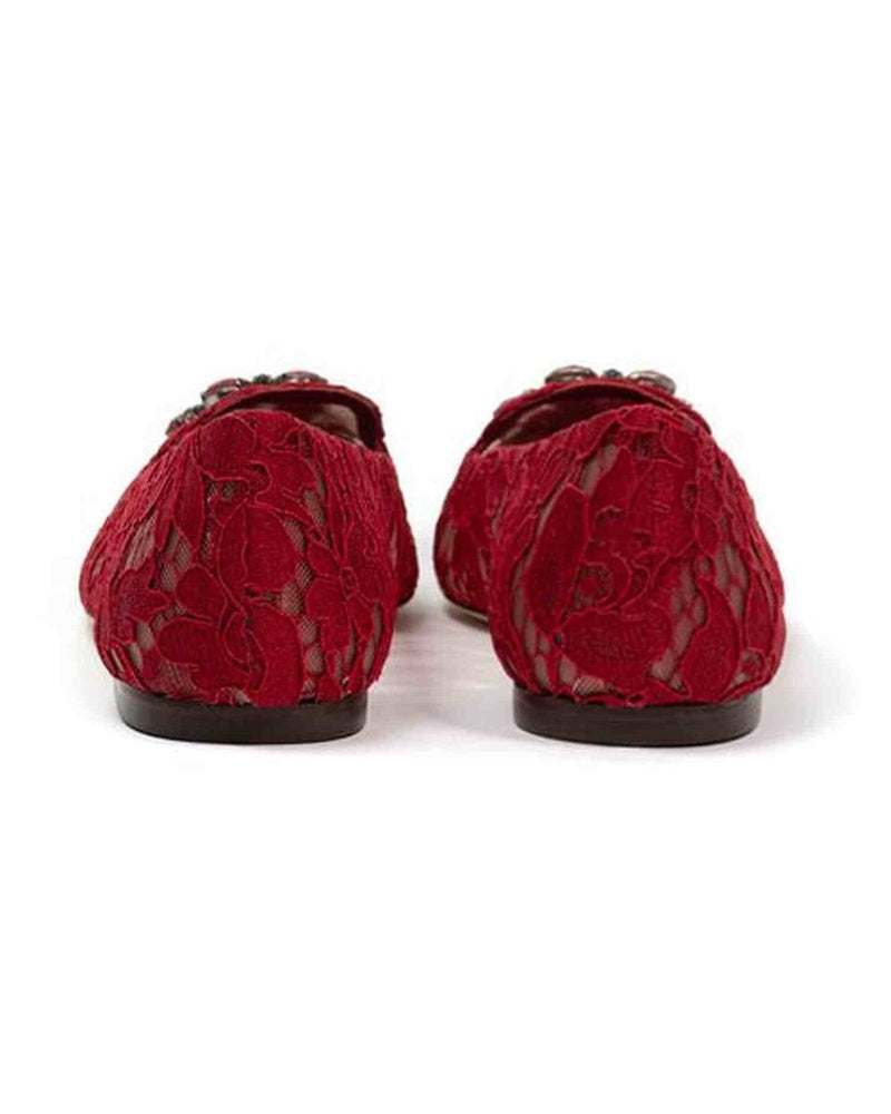 Dolce & Gabbana Red Viscose Flat Shoe Glam Steals