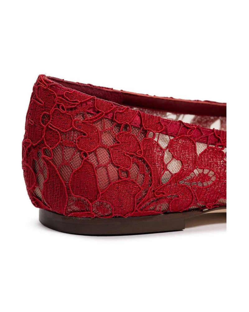 Dolce & Gabbana Red Viscose Flat Shoe Glam Steals