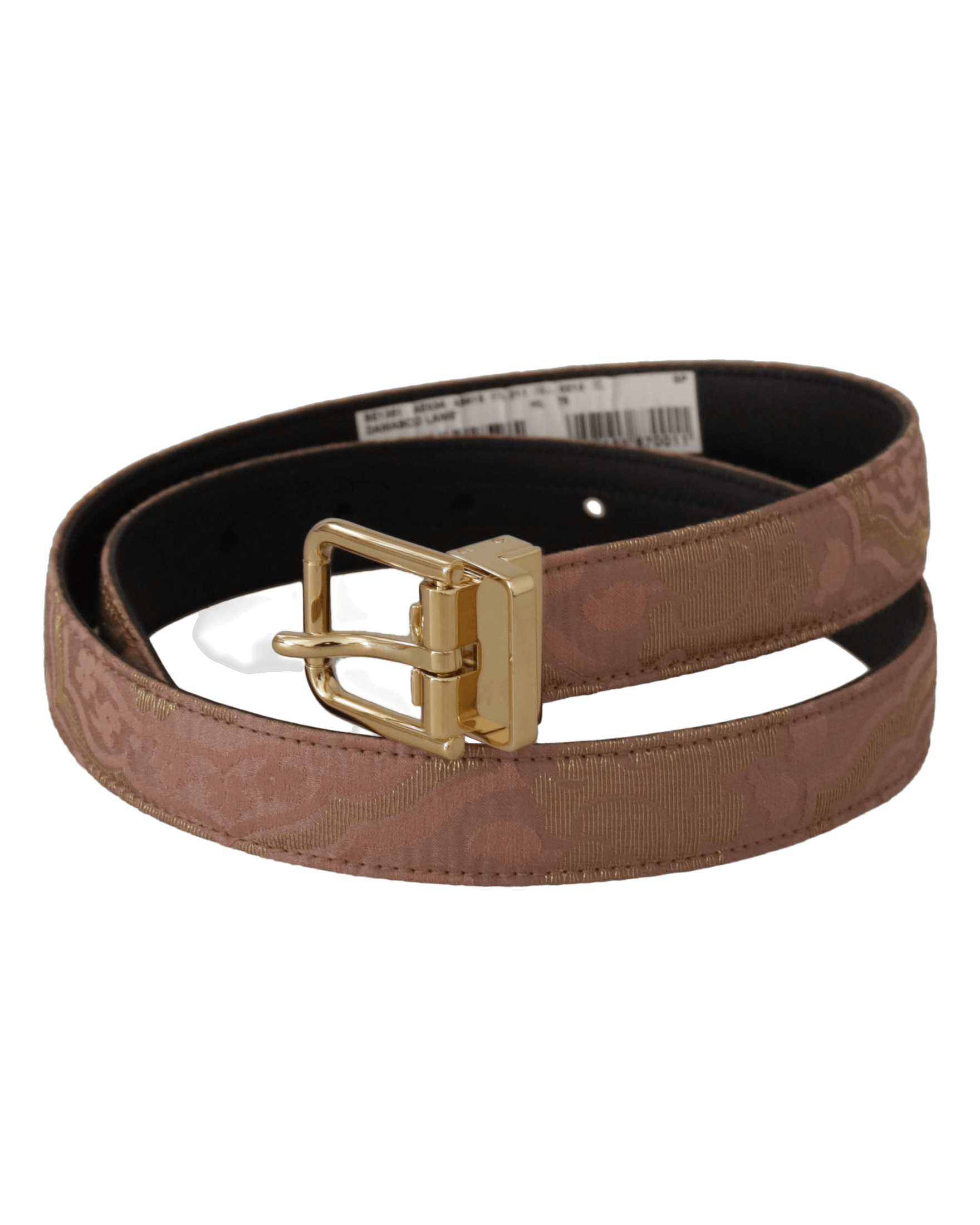 Dolce & Gold Gabbana Rose Leather Logo Engraved Metal Buckle Belt Glam Steals