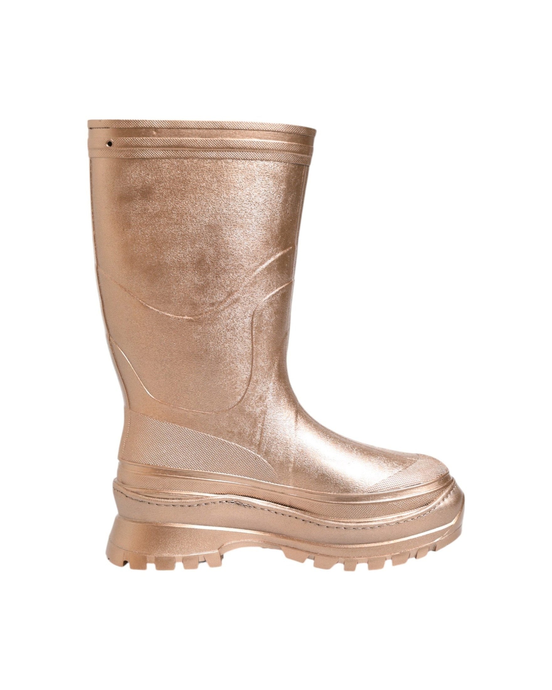 Dolce & Gabbana Rose Gold Rubber Pull On Rain Boots Shoes Glam Steals