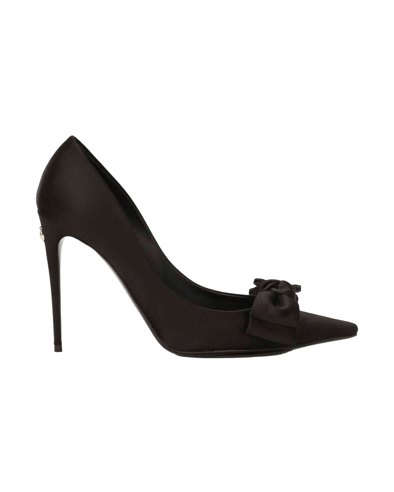 Dolce & Gabbana Satin Pumps with Bow Detail Glam Steals