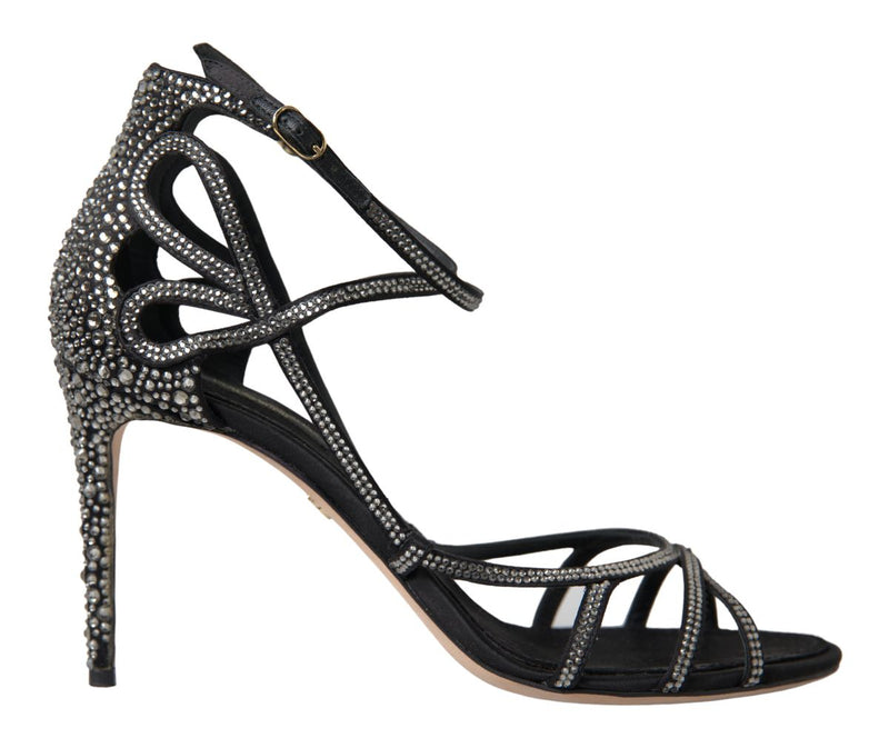 Dolce & Gabbana Satin Rhinestone Stiletto Heel Glam Steals