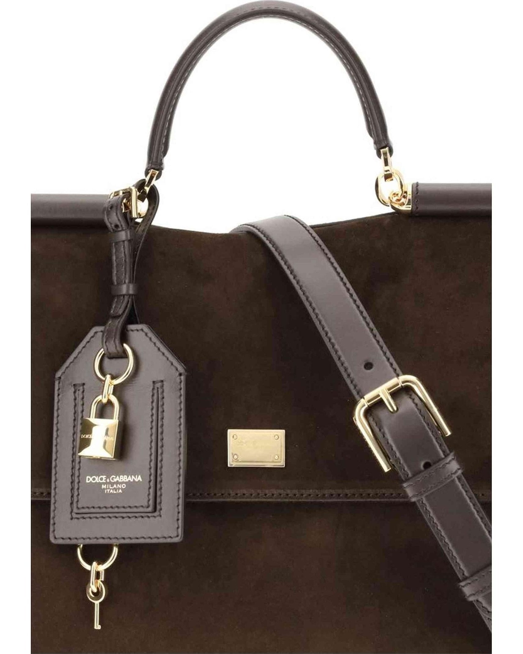 Dolce & Gabbana Sicily Suede Handbag Glam Steals