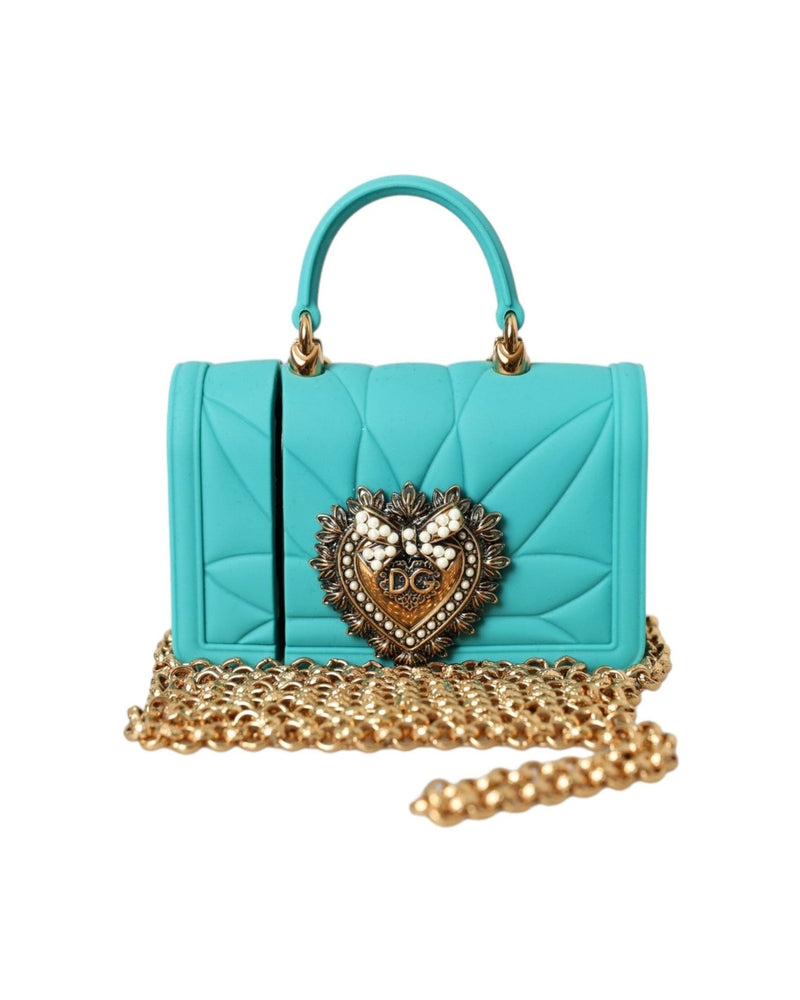 Dolce & Gabbana Silicone Devotion Heart Cover Bag Airpods Turquoise Case Glam Steals