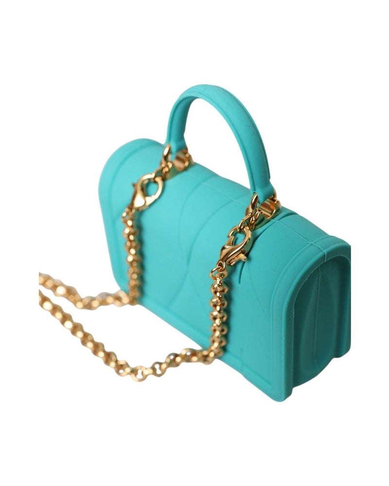 Dolce & Gabbana Silicone Devotion Heart Cover Bag Airpods Turquoise Case Glam Steals
