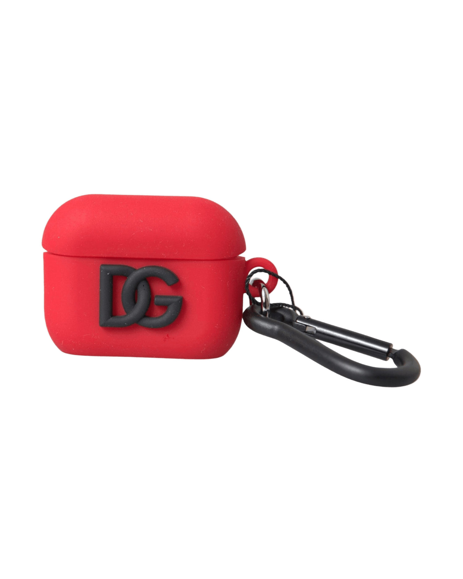 Dolce & Gabbana Red Silicone Rubber Logo Embossed Airpods Case Headphone & Headset Accessories