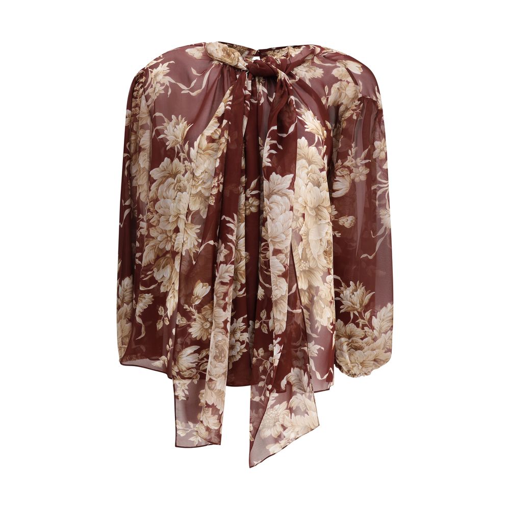 Dolce & Gabbana Silk Chiffon Floral Shirt Glam Steals