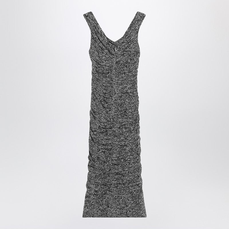 Dolce & Gabbana Silk Diagonal Print Dress in Blend Glam Steals