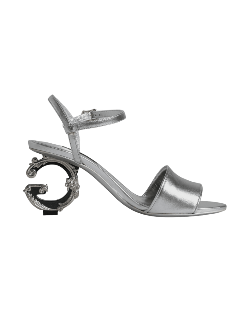 Dolce & Silver Gabbana Keira Heels Ankle Strap Sandals Shoes Glam Steals