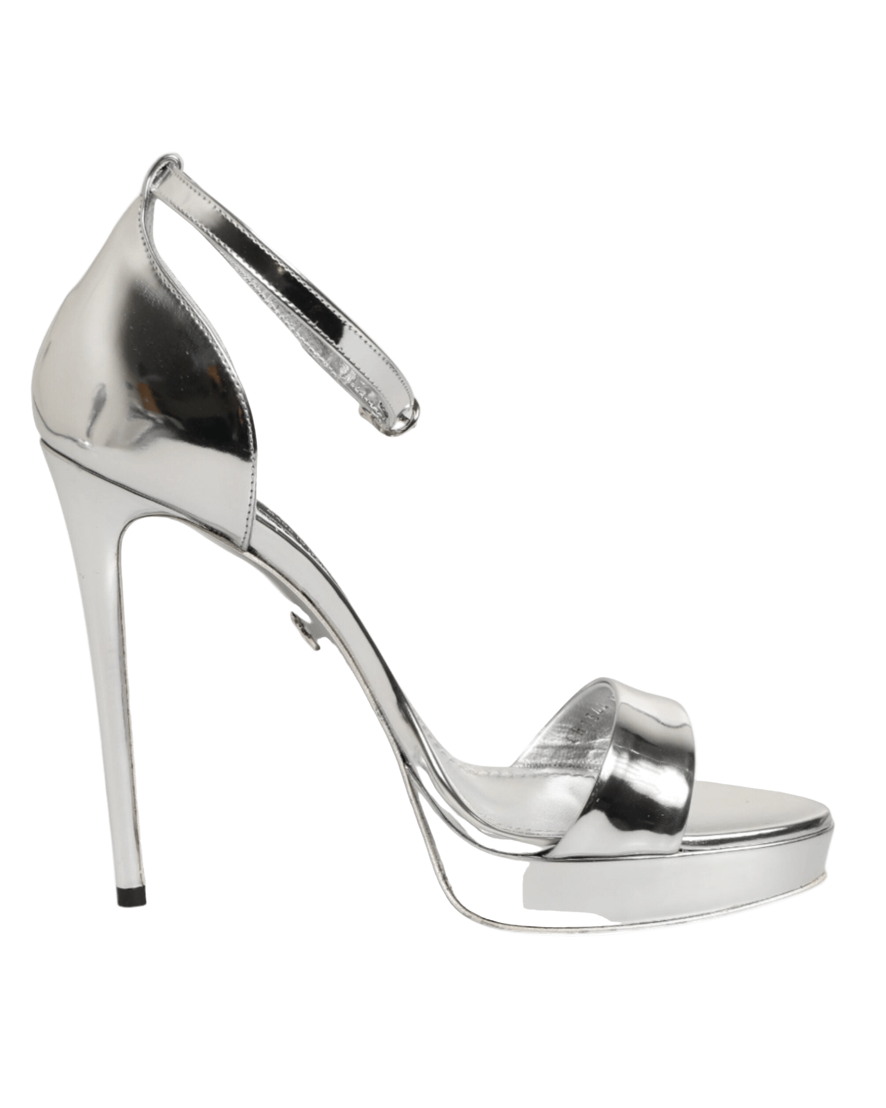 Dolce & Gabbana Silver Leather Platform Keira Sandals Shoes Glam Steals