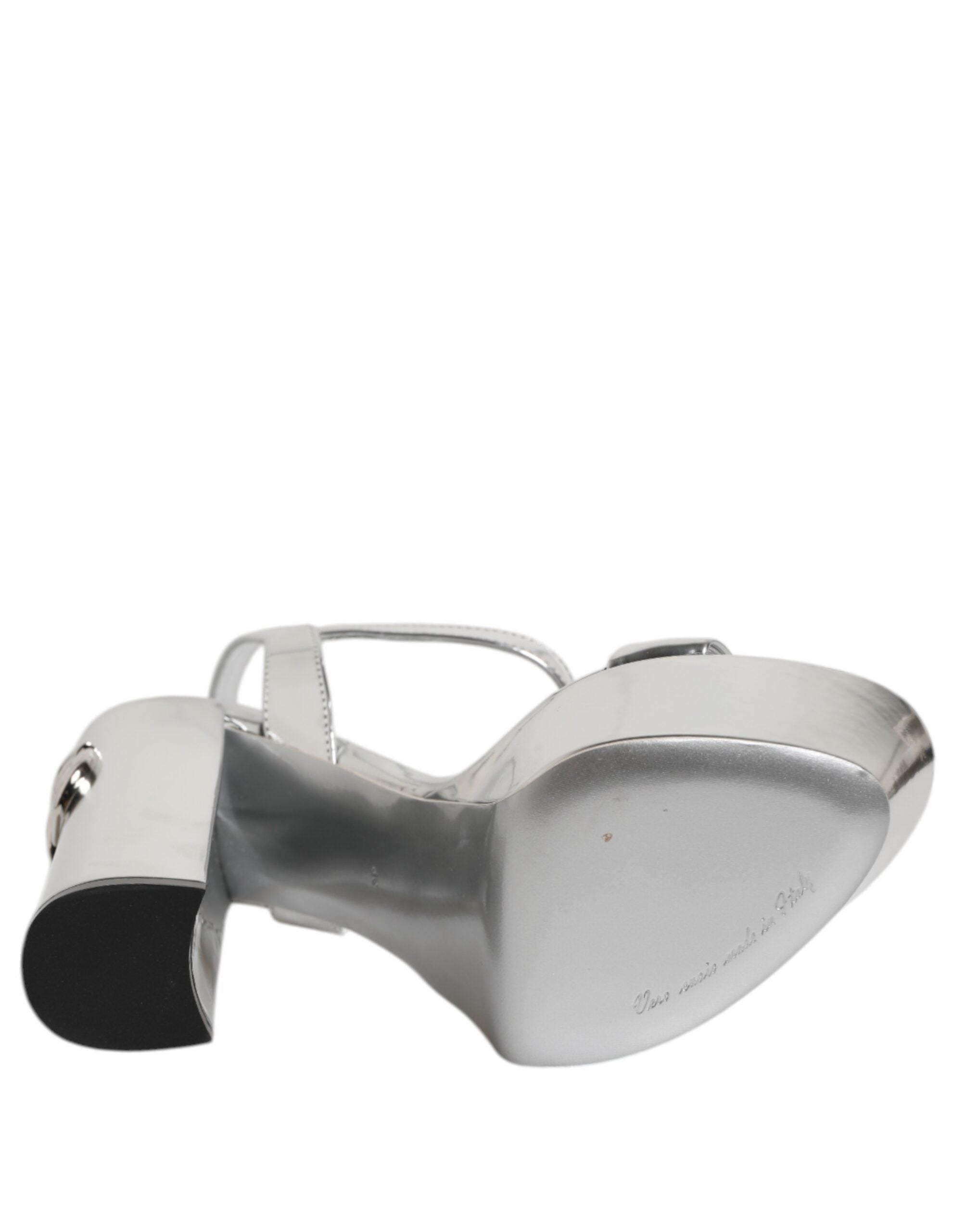 Dolce & Gabbana Silver Leather Platform Keira Sandals Shoes Glam Steals