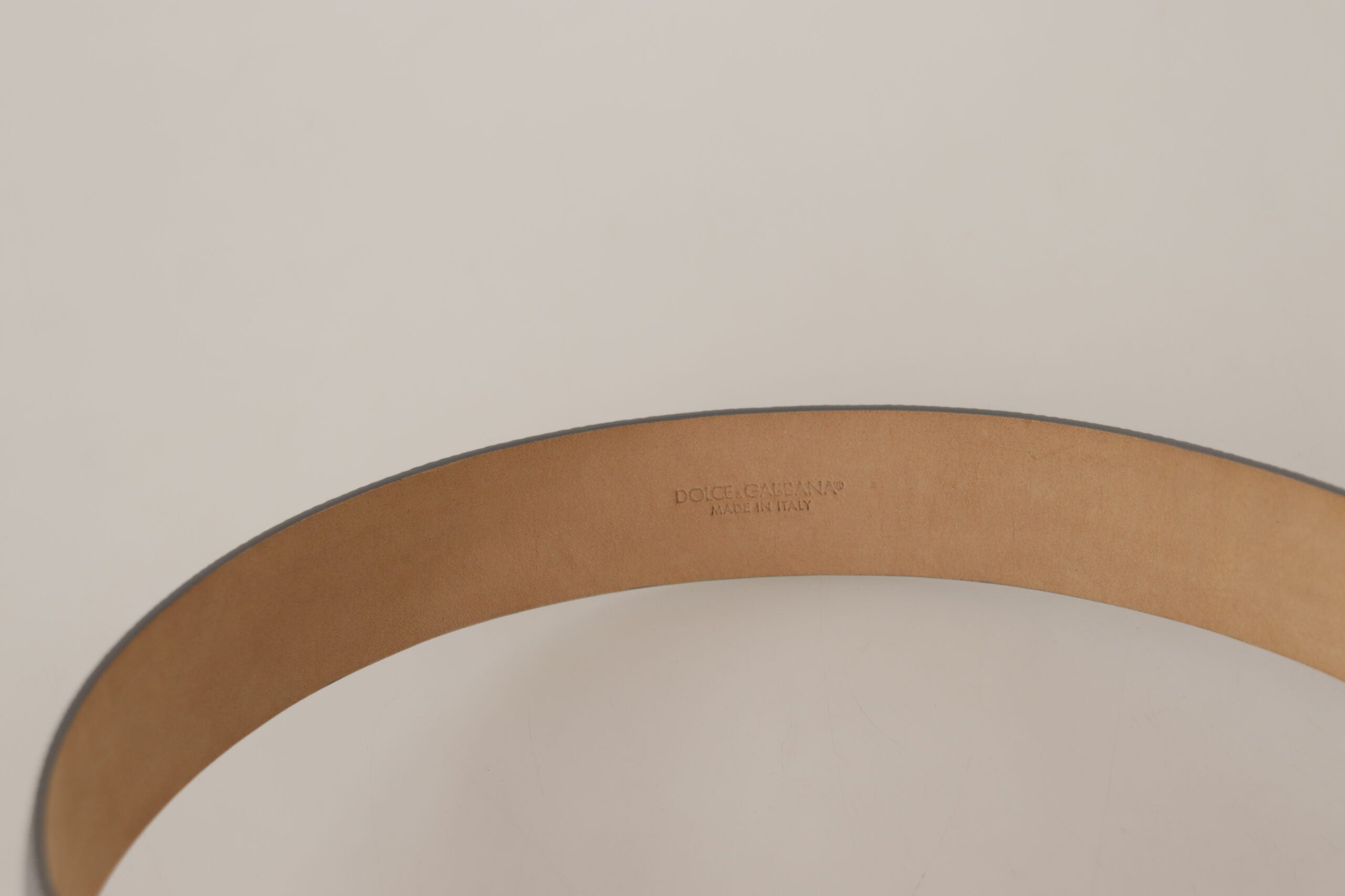 Dolce & Gabbana Silver Metallic Leather Metal Waist Buckle Belt Glam Steals