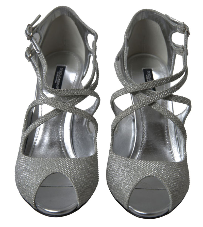 Dolce & Gabbana Silver Shimmers Heel Glam Steals
