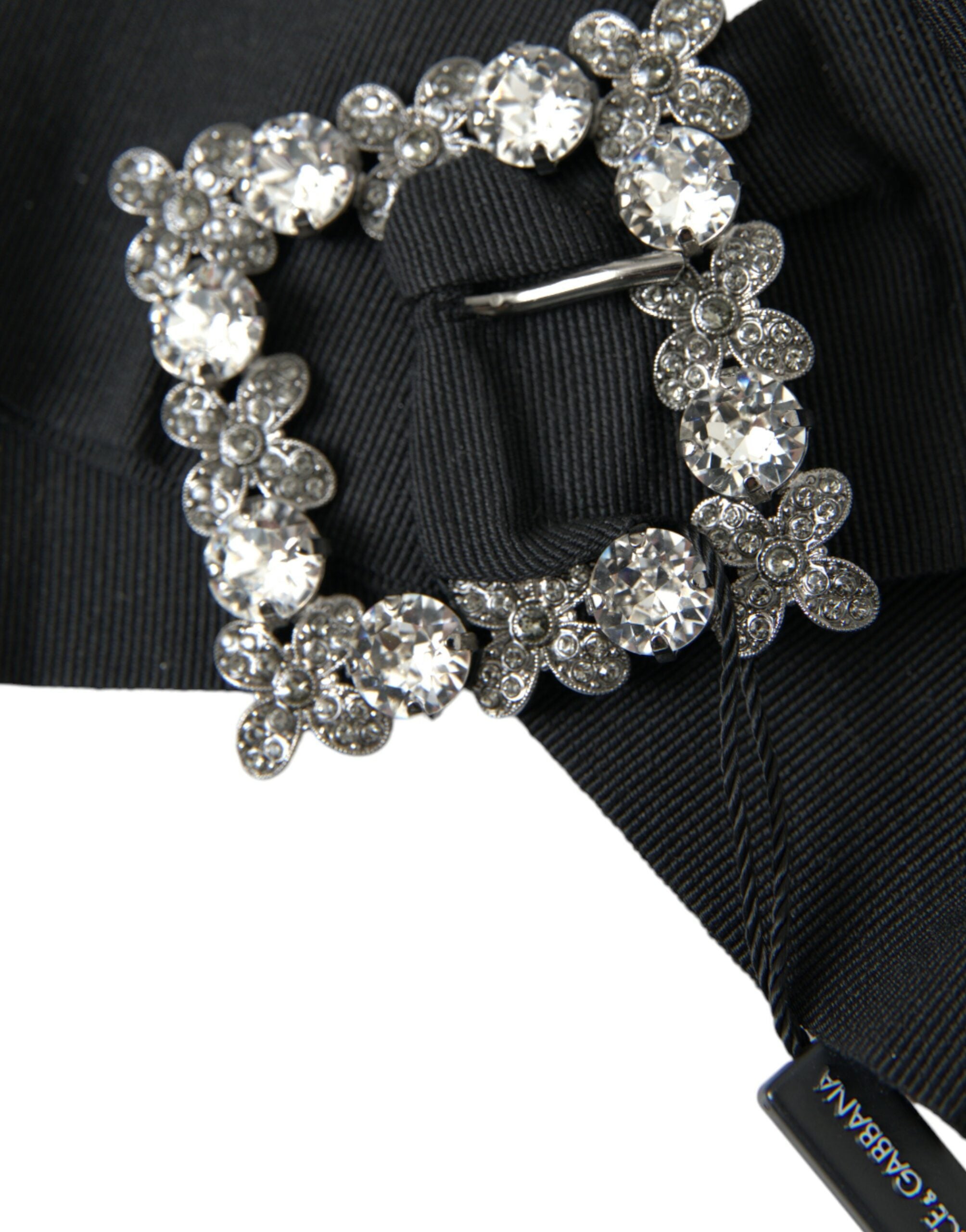 Dolce & Gabbana Swarovski Crystal Embellished Hair Black Clip Glam Steals