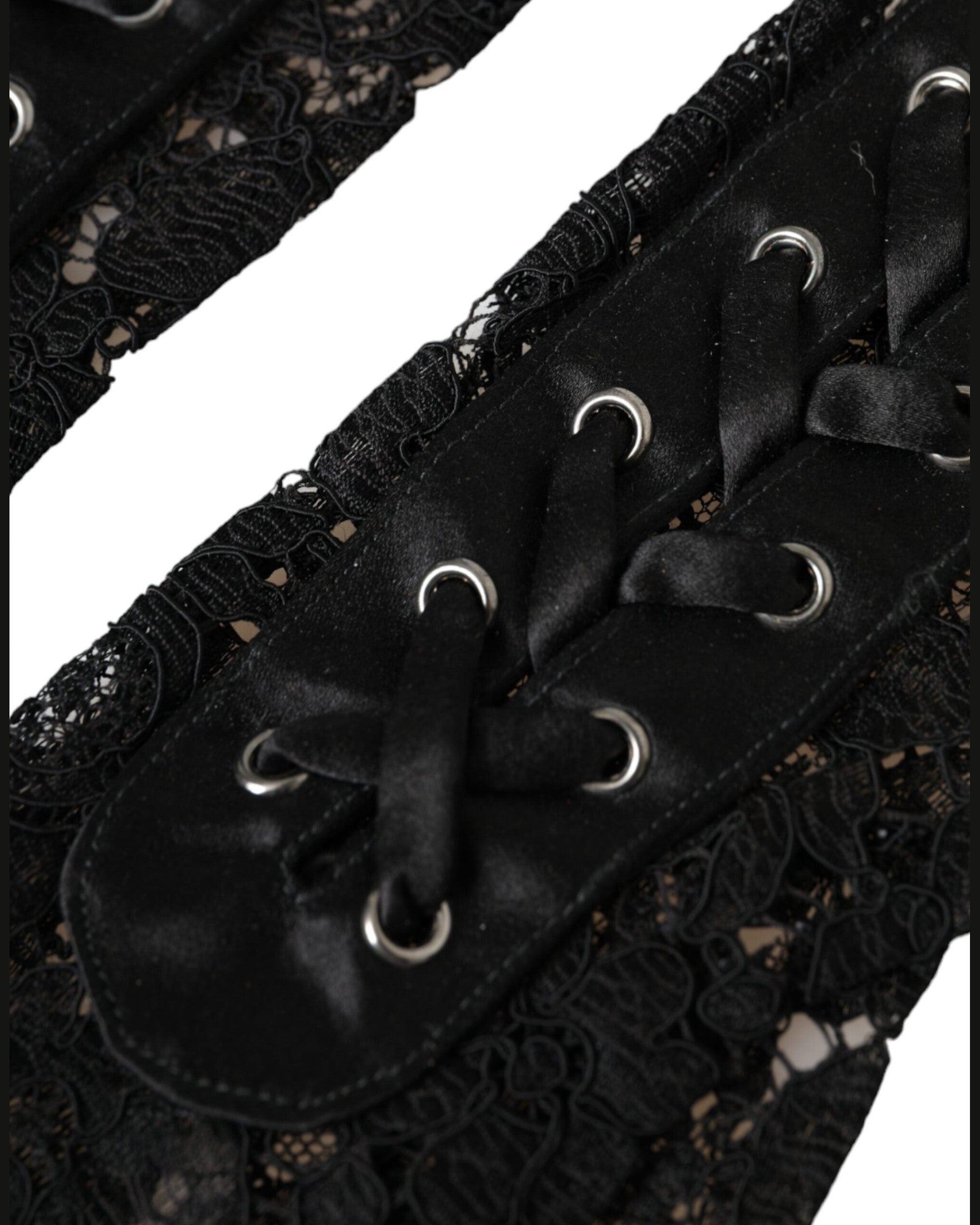 Dolce & Gabbana Taormina Lace Elbow Length Black Gloves Glam Steals