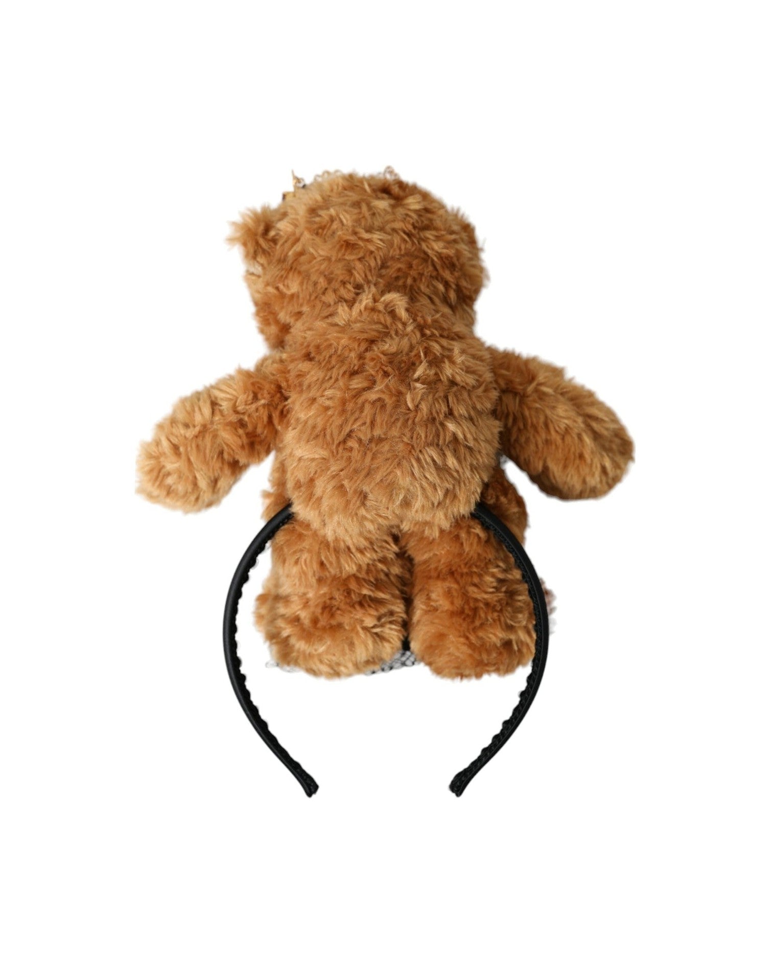 Dolce & Gabbana Teddy Bear Crystal Crown Hair Band Brown Gold Diadem Glam Steals